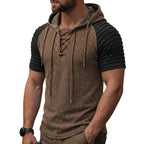 Men's Drawstring Hooded Shirt