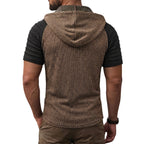 Men's Drawstring Hooded Shirt