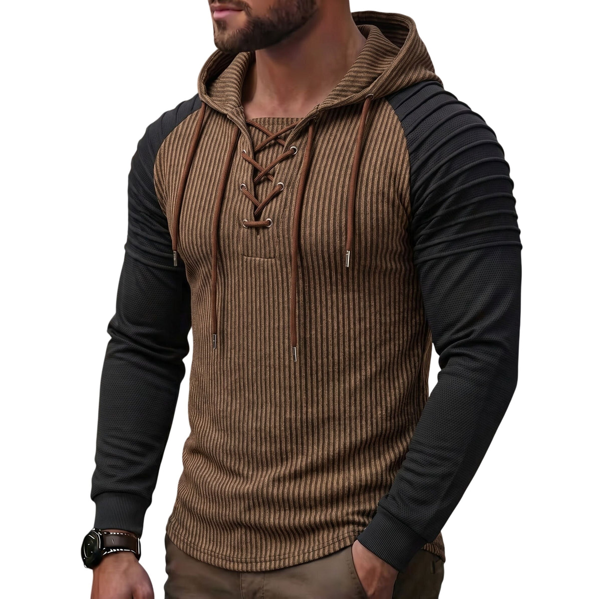 Long Sleeve Drawstring Hood