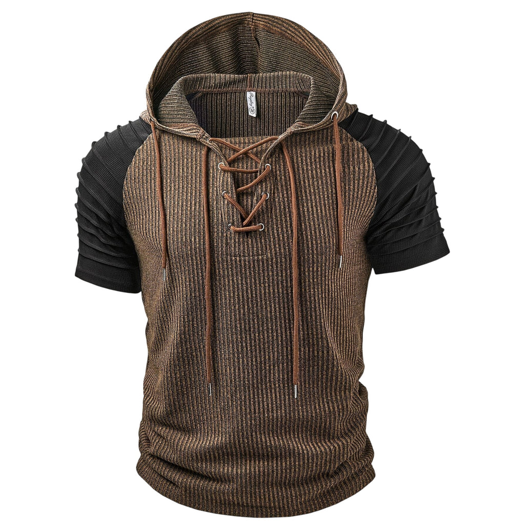 Men's Drawstring Hooded Shirt