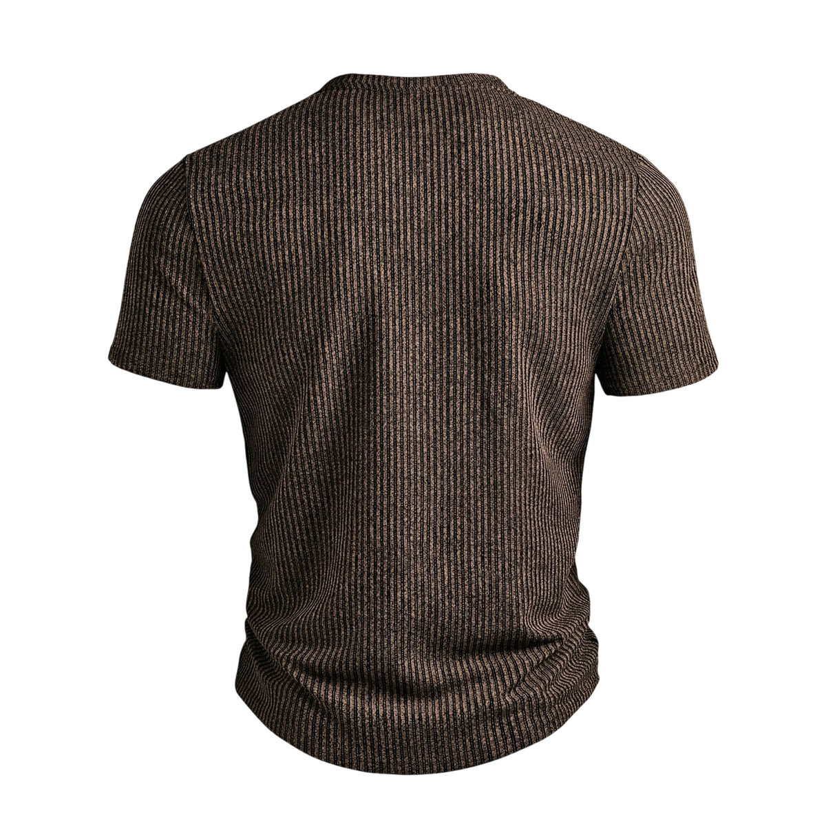 Men’s Ribbed Knit Button-Up V-Neck
