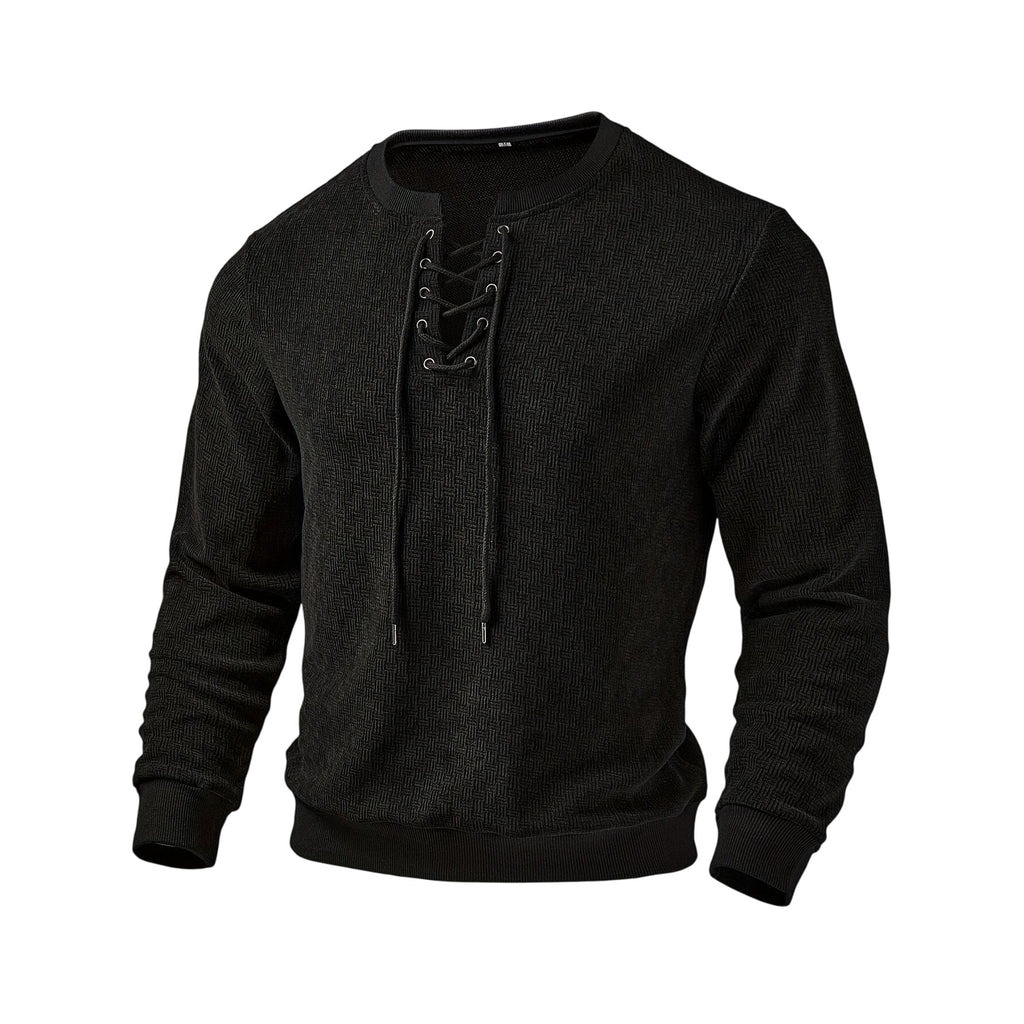 Coastal Luxe Lace-Up Pullover